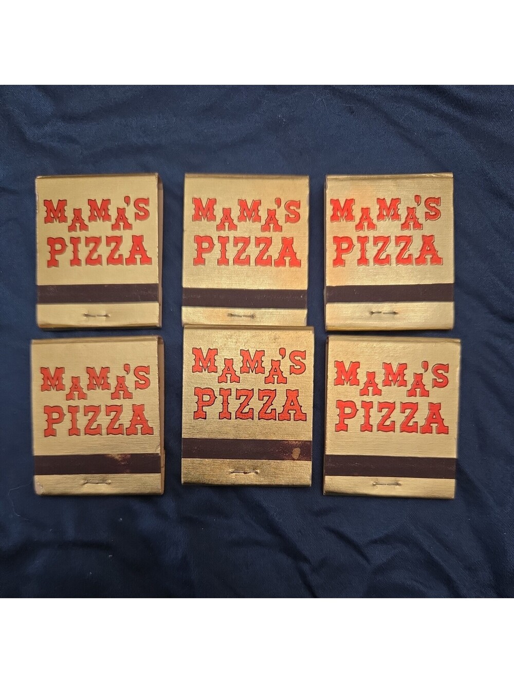 Vintage Mama’s Pizza Full/Unstruck Foil Matchbook Texas Locations. Atlas Match